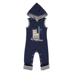 Long navy little man jumpsuit