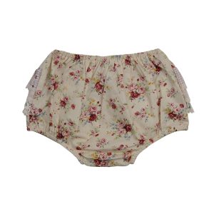 Nude Floral Frilly Bums Front