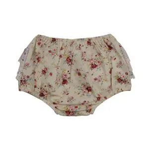 Nude Floral Frilly Bums Front