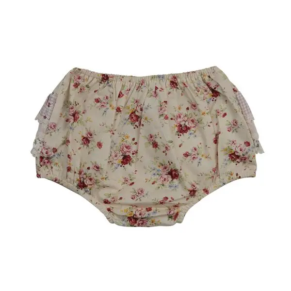 Nude Floral Frilly Bums Front