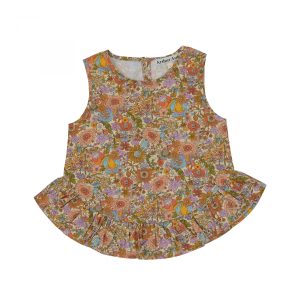 Sunset Top Flower Top Cotton