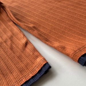 Burnt Orange Button Top 1