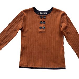 Burnt Orange Button Top 2