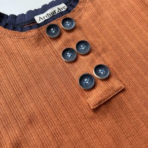 Burnt Orange Button Top