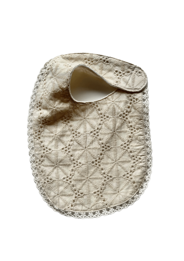 Chantilly Cream Broderie Anglaise Bib