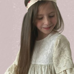 Chantilly Cream Dried Rose Headband