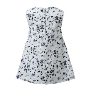 Classic Navy Bow Dress Back