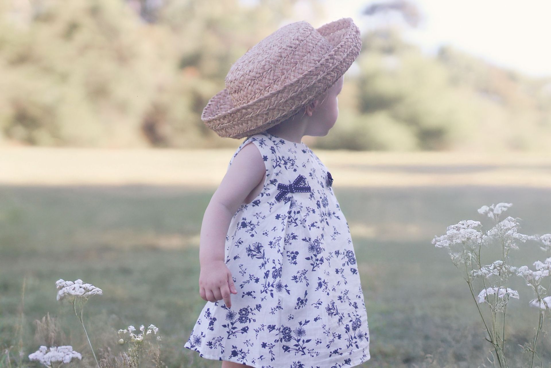Classic navy bow dress - Image 2