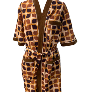 Vintage geometric print robe