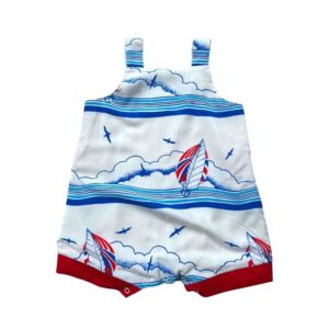 Arthur Ave Nautical print overalls gender neutral sailor