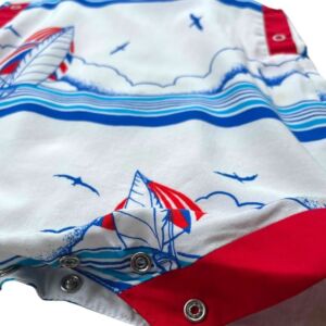 Arthur Ave Nautical print overalls gender neutral sailor