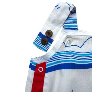 Arthur Ave Nautical print overalls gender neutral sailor