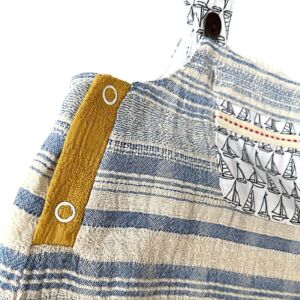 Arthur Ave Blue stripe overalls, sailor dungarees