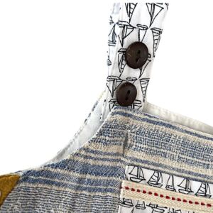 Arthur Ave Blue stripe overalls, sailor dungarees