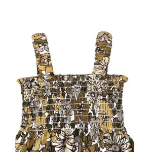 Arthur Ave Vintage floral shirring suit playsuit romper