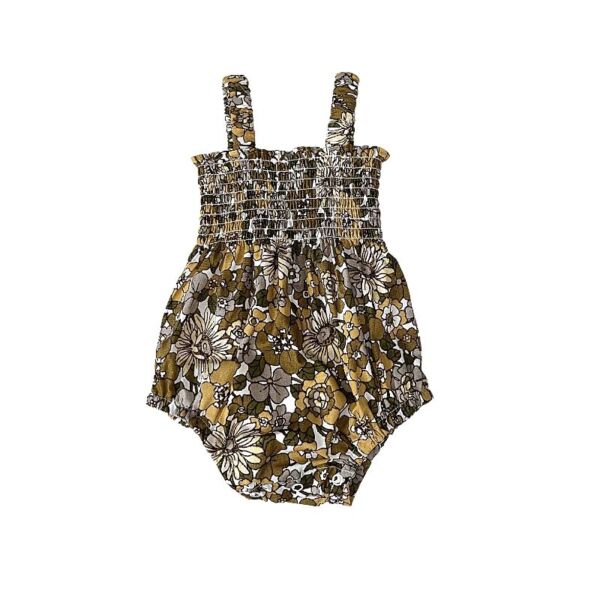 Arthur Ave Vintage floral shirring suit playsuit romper