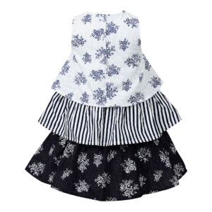 Classic Navy Toddler Layered Dress Back