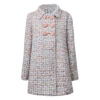 Pink Button Tweed Coat