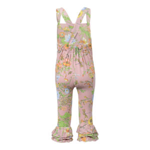 Pink Wild Flower Overals Back