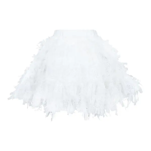 Vine Rose Ivory Party Skirt Back