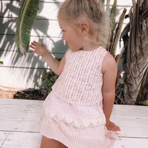 London Pink Toddler Layered Dress 1