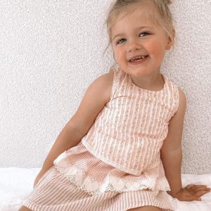 London Pink Toddler Layered Dress 2