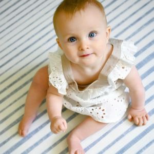 Neutral Love Cotton Lace Overlay Playsuit 1