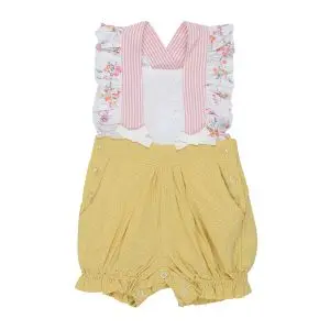 Summer Fresh Frilly Sleeve Overalls