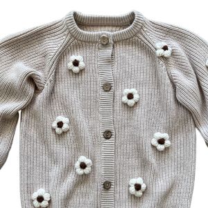 Cream Flower Cardigan 1
