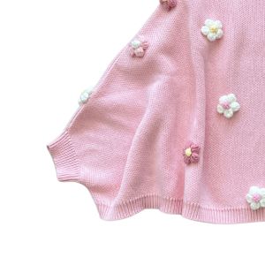 Pink Flower Poncho 2