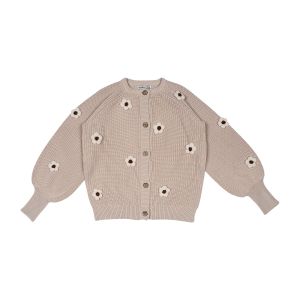 Cream flower cardigan