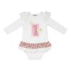 pink first birthday long sleeve onesie