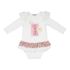pink first birthday long sleeve onesie