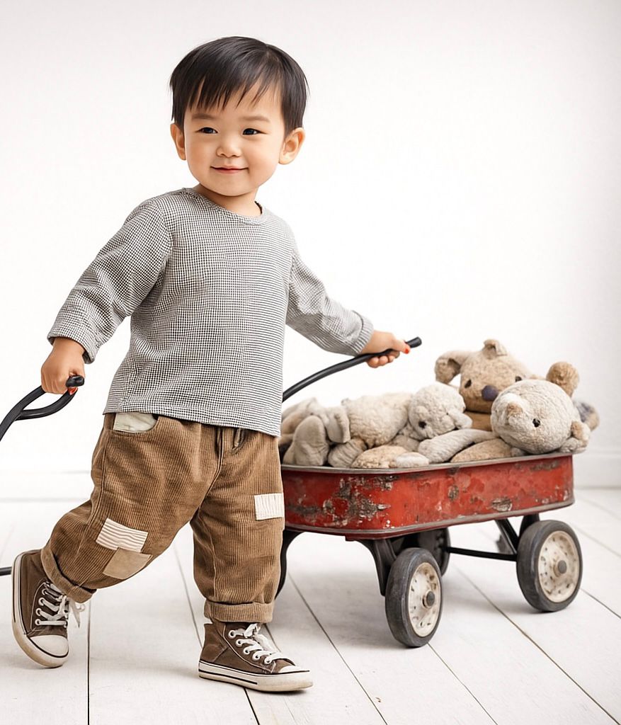 Corduroy Patchy Pants