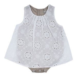 Neutral Love Cotton Lace Pleat Playsuit