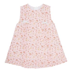 Peach Rose  Bow Dress