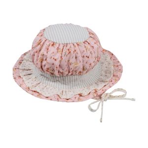 Peach Rose & Butter Cream Layered Hat