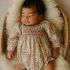 Winter Bloom Lace Neck Onesie - 3mt
