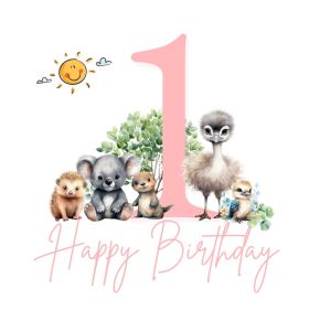 First birthday with Australian animals