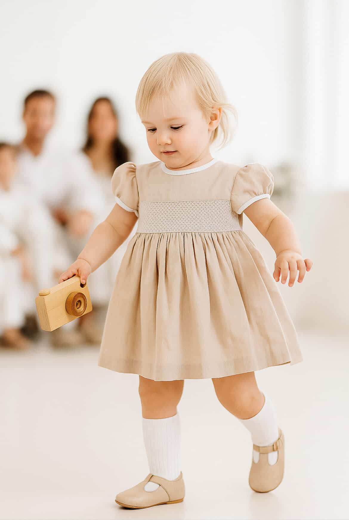 "Neutral Love" Smock Dress - Image 3