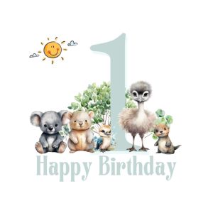 First birthday with Australiana animals