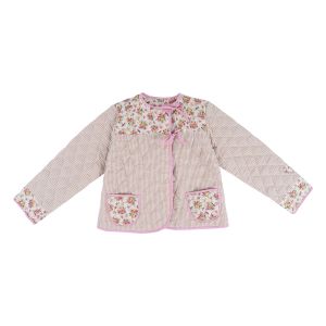 Rose and Gingham Quilted Coat
