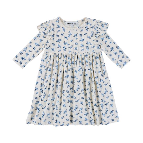 Soft Cotton Dress - Classic Navy Rose