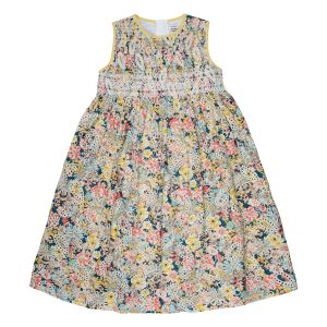 Wild Flowers Shirring Long Dress